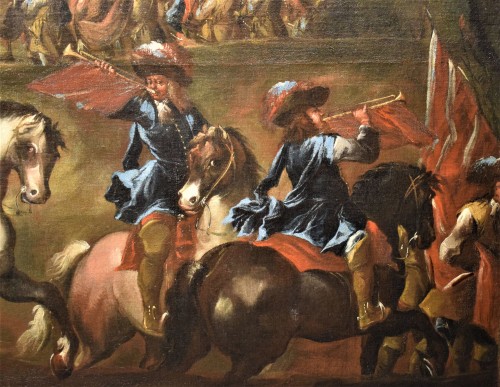 Antiquités - &quot;Battlefield&quot; - Attributed to Antonio Calza (Verona 1653 - 1725) 